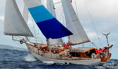 Metani with the Gollywobbler sail.
